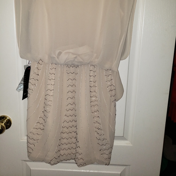 Bebe Beaded Chiffon Dress - Picture 6 of 7